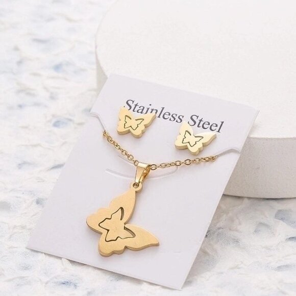Jewelry - Butterfly Necklace and Earrings set